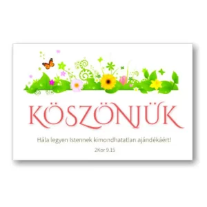 Köszönjük, igés kártya