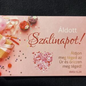 Áldott szülinapot!, igés kártya
