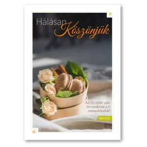 Hálásan Köszönjük, igés képeslap
