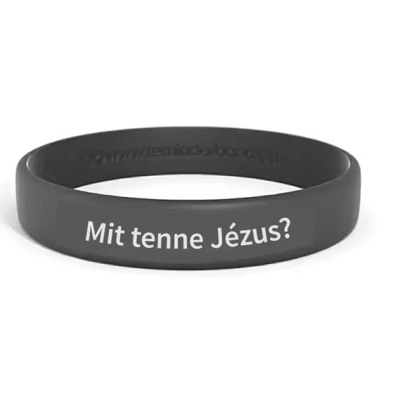 WWJD (What would Jesus do? ~ Mit tenne Jézus?), szilikon karkötő