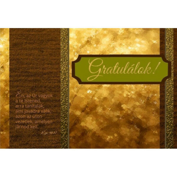 Gratulálok!, igés, borítékos képeslap