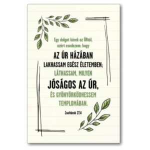 Egy dolgot kérek az Úrtól, igés kártya