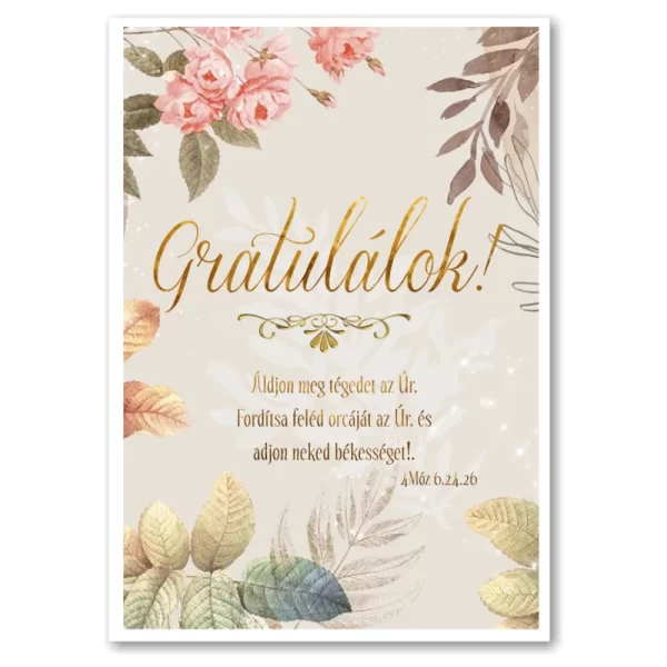 Gratulálok!, igés, borítékos képeslap
