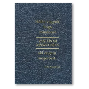 Horváthné Dunaveczki Leona: Hálanapló (kék bőr textúra)