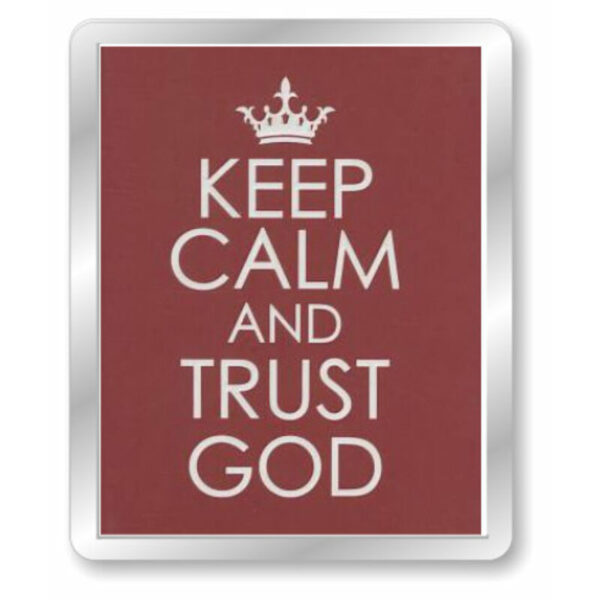 Keep calm and trust God!, műanyag kulcstartó
