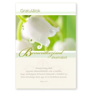 Gratulálok bemerítkezésed alkalmából, borítékos képeslap