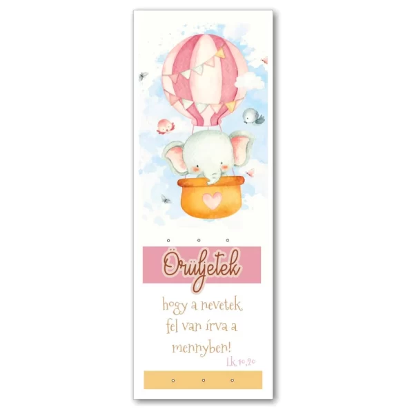 Örüljetek, hogy a nevetek fel van írva a mennyben!, igés könyvjelző