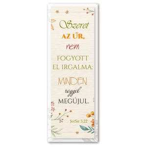 Szeret az Úr, nem fogyott el irgalma, igés könyvjelző