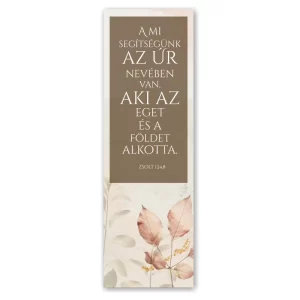 A mi segítségünk az Úr nevében van, igés könyvjelző