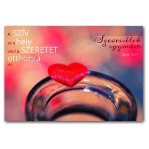 Szeressétek egymást, igés kártya