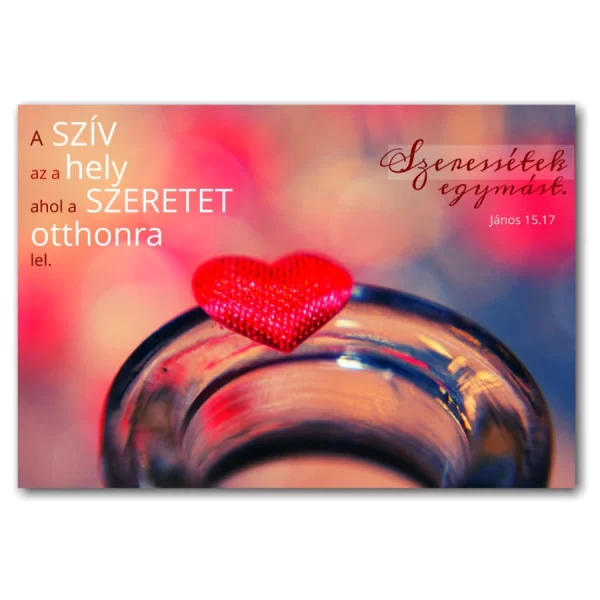 Szeressétek egymást, igés kártya