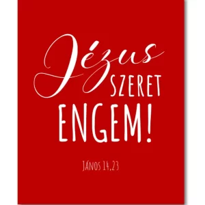 Jézus szeret engem!, igés, műanyag kulcstartó