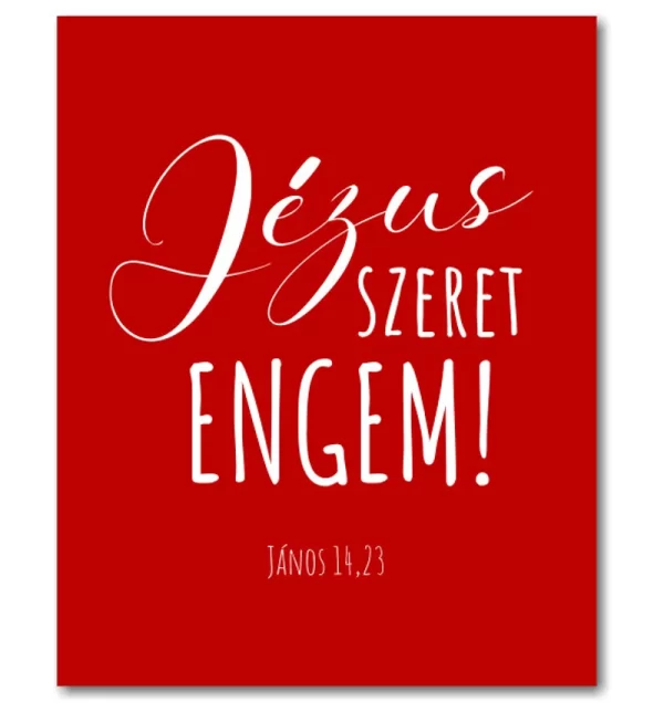 Jézus szeret engem!, igés, műanyag kulcstartó
