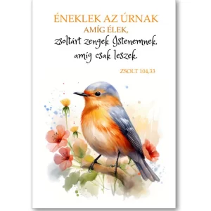 Éneklek az Úrnak amíg élek, igés kártya