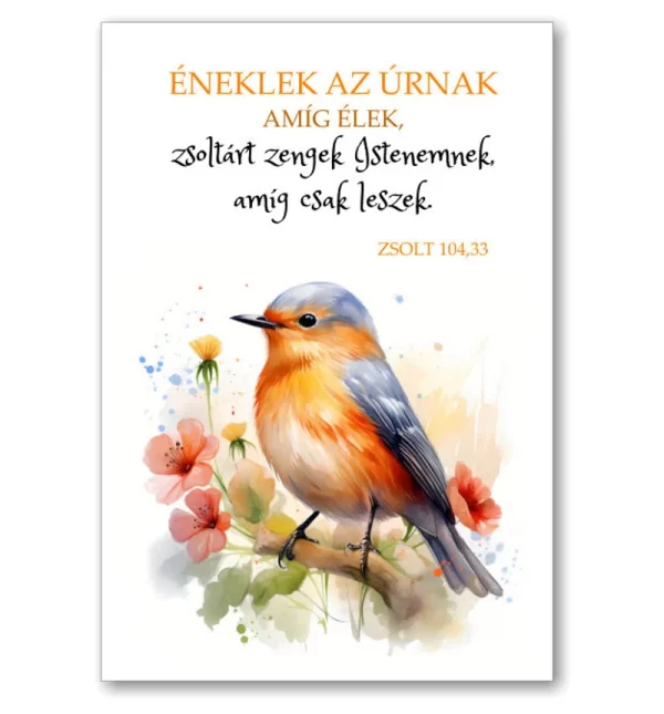 Éneklek az Úrnak amíg élek, igés kártya