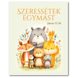 Szeressétek egymást, igés, műanyag kulcstartó