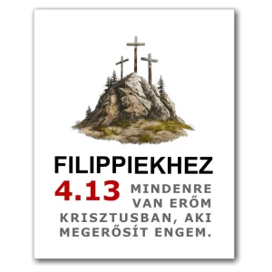 Mindenre van erőm Krisztusban, igés, műanyag kulcstartó