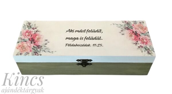 Aki mást felüdít, maga is felüdül, igés teásdoboz