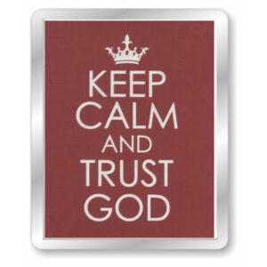 Keep calm and trust God!, műanyag kulcstartó