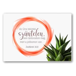 Az Úrra tekintek szüntelen, igés, műanyag hűtőmágnes