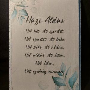 Házi áldás, fatábla