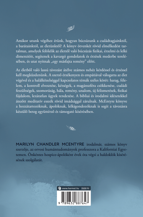 Marilyn Chandler McEntyre: Utunk végéhez közeledve ... , könyv