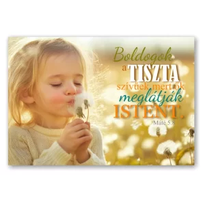 Boldogok a tiszta szívűek, igés kártya