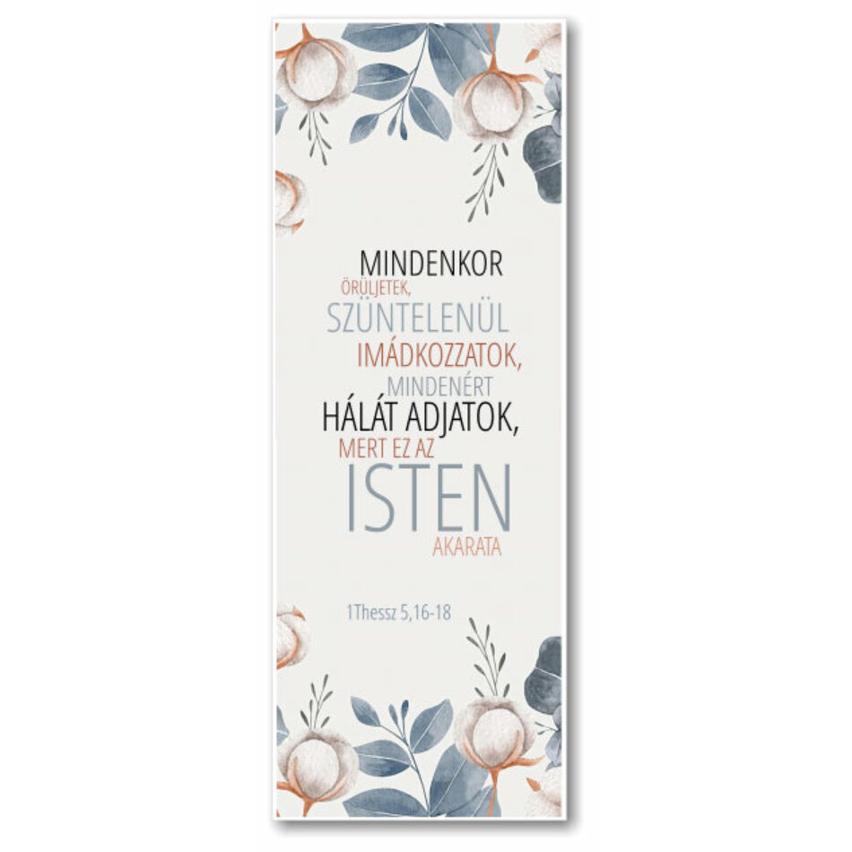 Mindenkor örüljetek, igés könyvjelző