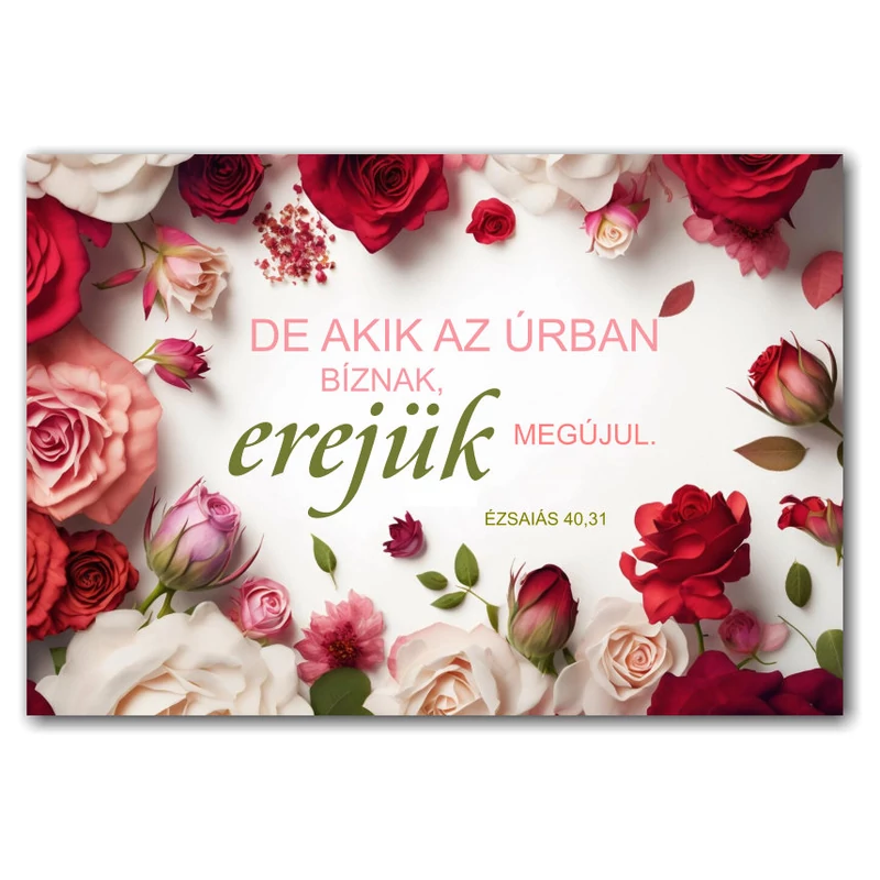 De akik az Úrban bíznak, erejük megújul, igés kártya