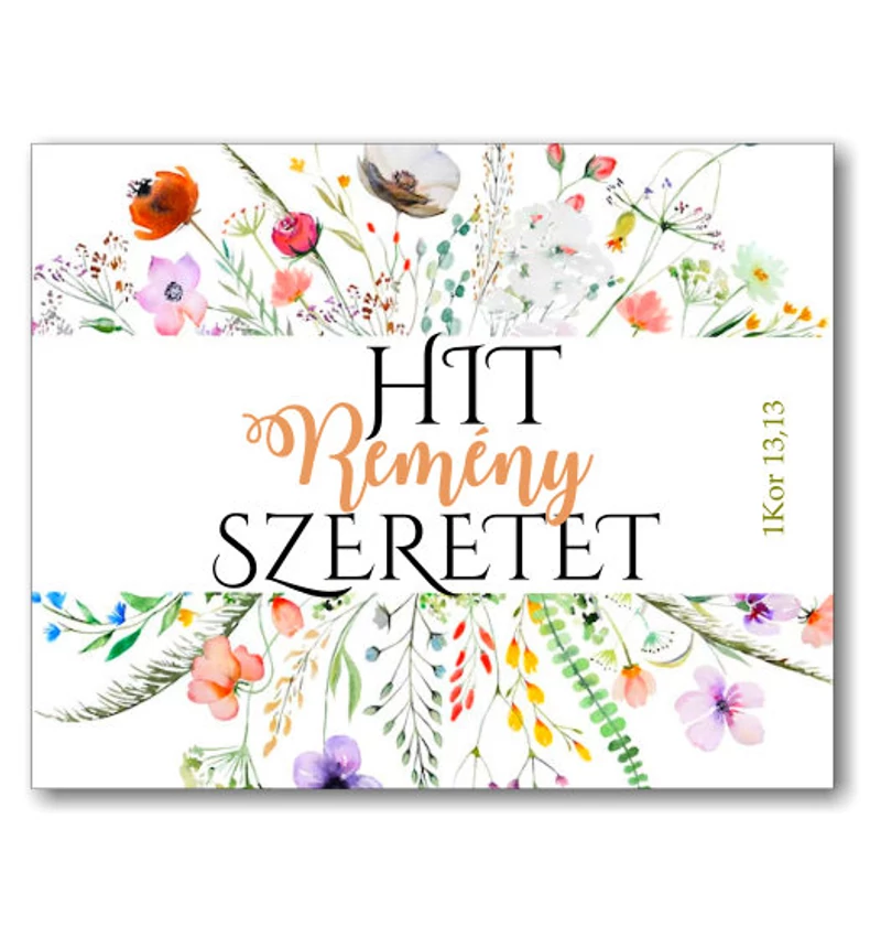Hit remény szeretet, műanyag kulcstartó