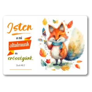 Isten a mi oltalmunk és erősségünk, igés, műanyag hűtőmágnes