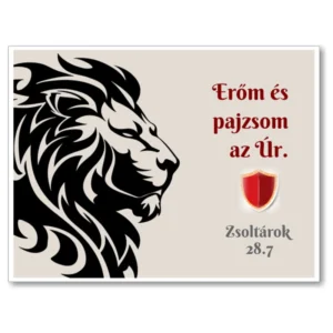 Erőm és pajzsom az Úr, igés, műanyag kulcstartó